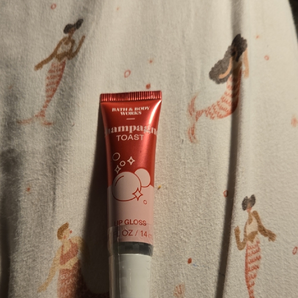 Bath & Body Works Champagne Toast Lip Gloss - Pink and White